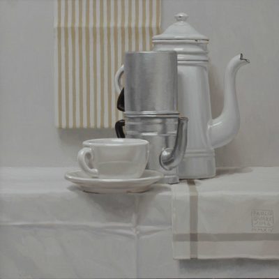 Orzo o caffè§ - 2014, olio su tavola 40 x 40 cm