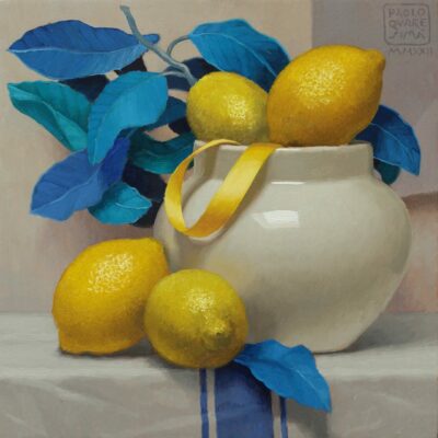 Limoni in coccio - 2022, olio su tavola 30 x 30 cm.IMG_2383rurit