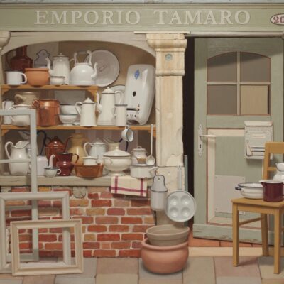 Ci ho messo una pezza - 2025, olio su tavola 100 x 80 Ci ho messo una pezza - 2025, olio su tavola 100 x 80